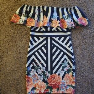 Dress, bodycon, off shoulder